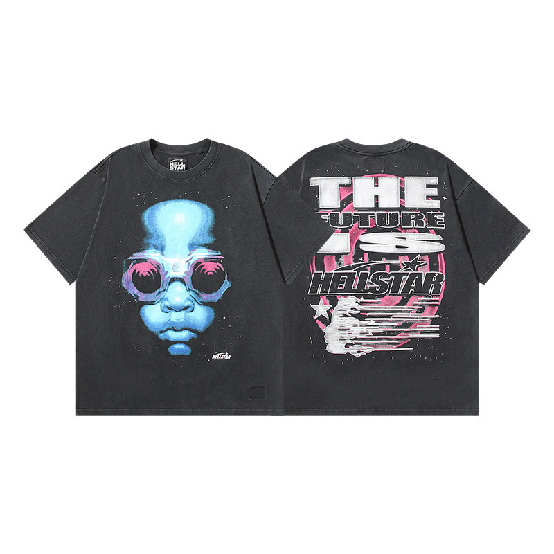 Cross-Border Hellstar T-Shirt Summer European and American