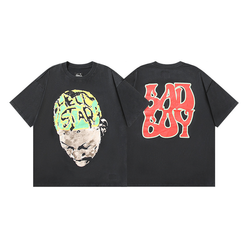 Cross-Border Hellstar T-Shirt Summer European and American