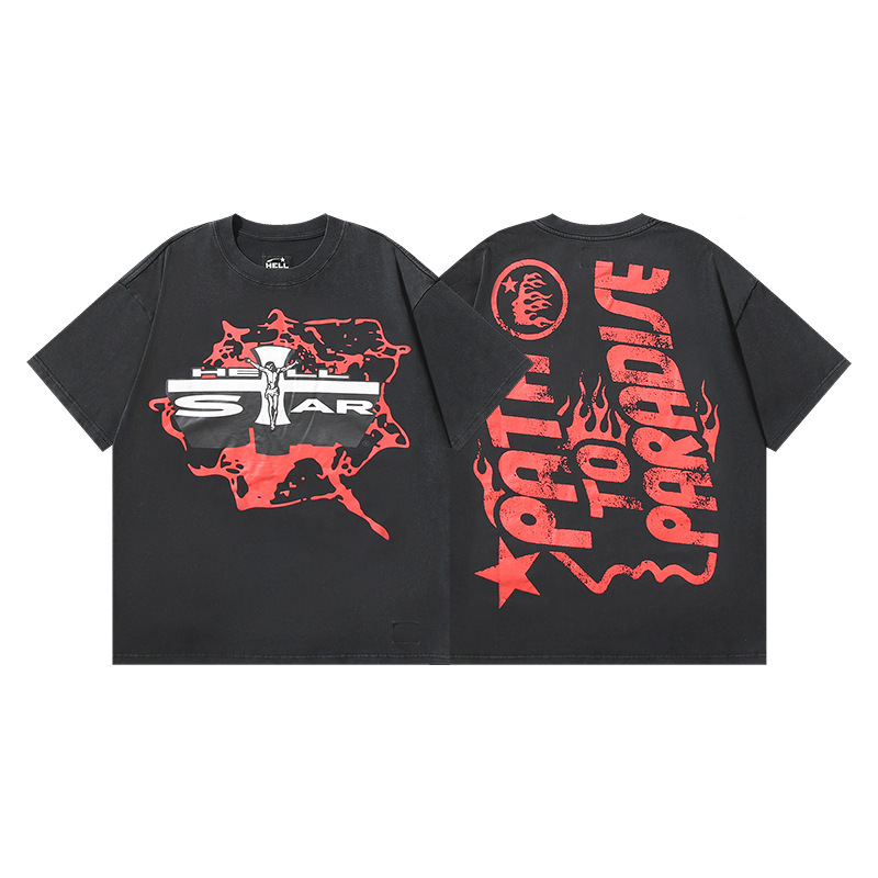 Cross-Border Hellstar T-Shirt Summer European and American